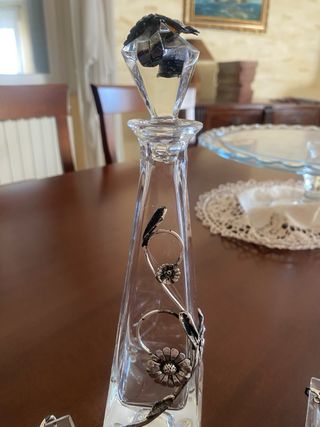 Set Oliera e Formaggiera Cristallo e Metallo