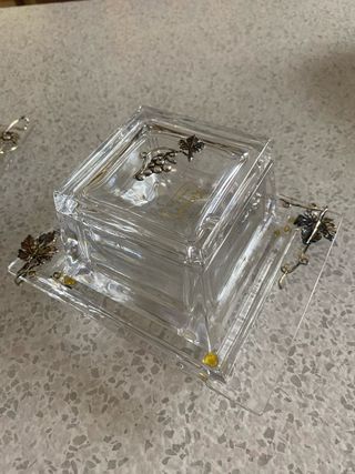 Set Oliera e Formaggiera Cristallo e Metallo