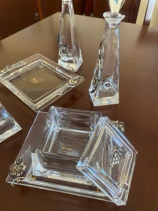 Set Oliera e Formaggiera Cristallo e Metallo