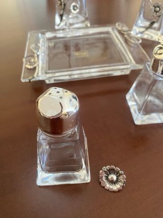 Set Oliera e Formaggiera Cristallo e Metallo