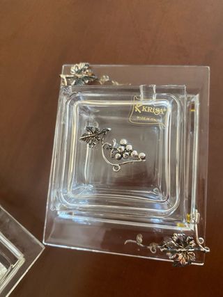 Set Oliera e Formaggiera Cristallo e Metallo