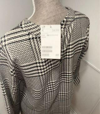 Vestido pata de gallo negro y blanco