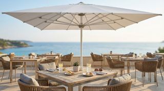 Ombrellone 5x5 m a Palo Centrale in Alluminio UV