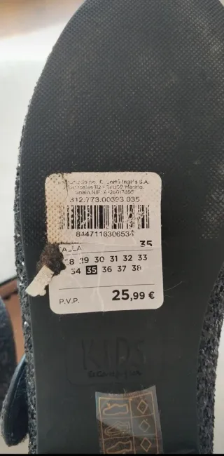 Bailarinas niña El Corte Inglés Talla 35