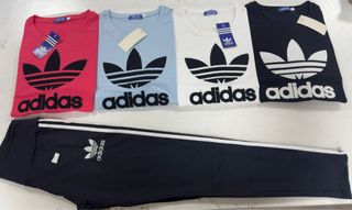 Conjunto Adidas Mallas y Camiseta Negro