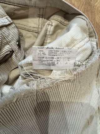 Vaqueros Levi's Pana Vintage Originales Talla 32