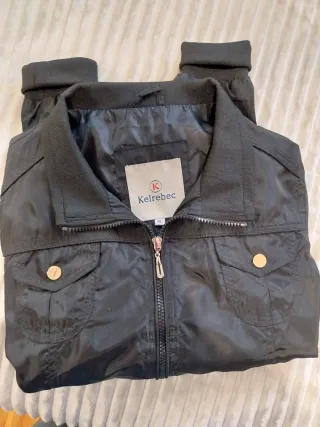 Chaqueta Cazadora Negra Mujer Kelrebec impecable .
