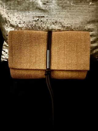 Bolso Adolfo Dominguez Piel Marrón y Dorado
