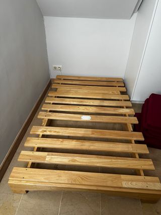 Sofá Cama Futón Madera Beige