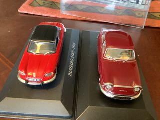 Lote 2 Panhard 1/43 IXO RL17 y 24 CT azul.