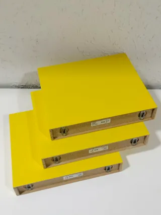 3 Scaffalature Ikea Lack Gialle Piccole