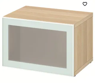 2 Muebles de madera con puerta de cristal Ikea