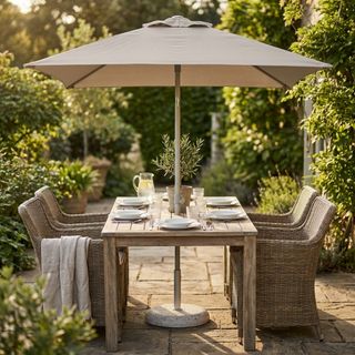 Ombrellone 2x2 m Tortora a Palo Centrale Alluminio