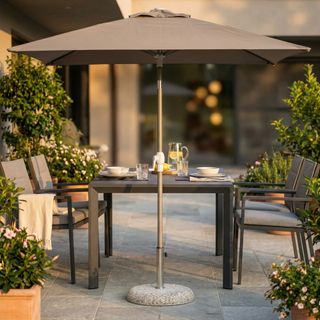 Ombrellone 2x2 m Tortora a Palo Centrale Alluminio