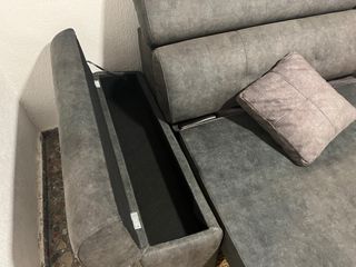 Sofá 3 plazas con asientos deslizantes y baúl