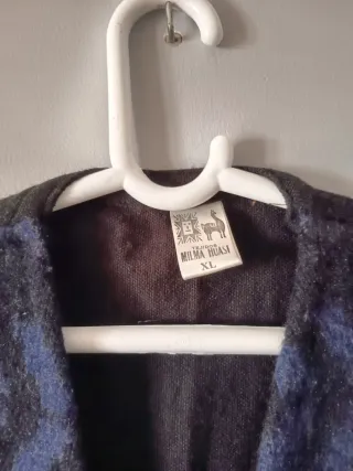 Chaleco de punto vintage estampado geométrico