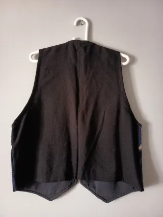 Chaleco de punto vintage estampado geométrico