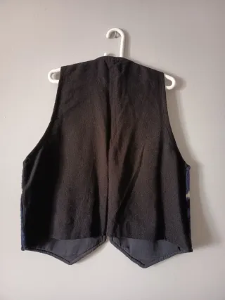 Chaleco de punto vintage estampado geométrico