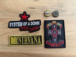 Pack Parches y Chapas Bandas Rock