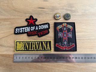 Pack Parches y Chapas Bandas Rock