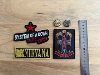 Pack Parches y Chapas Bandas Rock