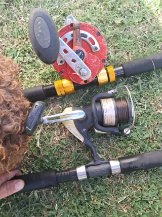 2 Cañas de curricán con carretes