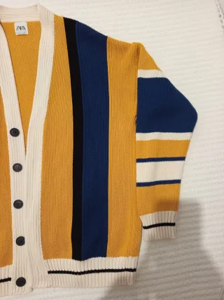 Cárdigan Zara Rayas Hombre