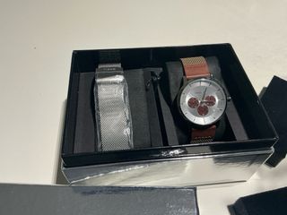 Reloj Breil Cuero y Malla Plateada