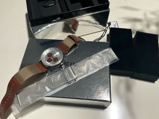 Reloj Breil Cuero y Malla Plateada