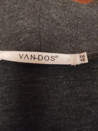 Vestido gris manga corta