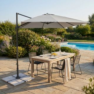 Ombrellone Decentrato 2x3 m in Alluminio con Led