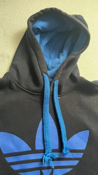 Sudadera Adidas Talla L Negra y Azul