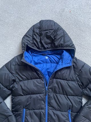Anorak niño talla 13-14 azul y gris