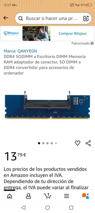 4 Adaptadores RVS DDR4 Portátil a Sobremesa