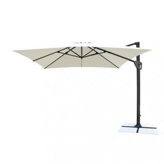 Ombrellone Decentrato 3x3 Alluminio Ecrù Moderno