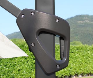 Ombrellone Decentrato 3x3 Alluminio Ecrù Moderno