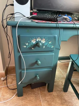 Cabecero de cama pintado a mano