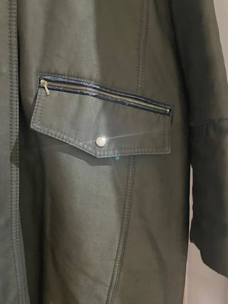 Parka Mango Verde Militar Talla XL