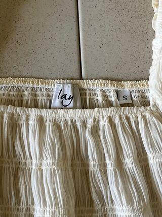 Top corto donna S manica lunga bianco