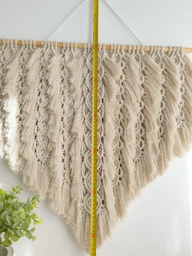 Tapiz Macramé Beige Algodón