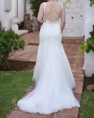 Traje de Novia Sirena con Pedrería