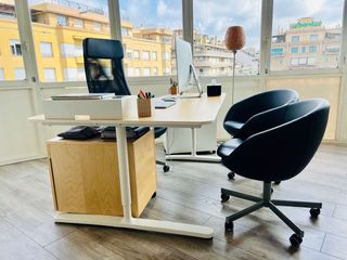 Mesa Escritorio Ikea Galant Blanca y Madera