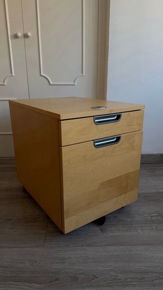 Mesa Escritorio Ikea Galant Blanca y Madera