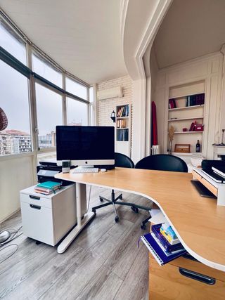 Mesa Escritorio Ikea Galant Blanca y Madera