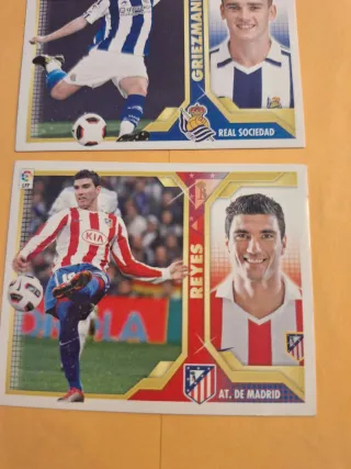 Cromos fútbol Griezmann y Reyes 2011 2012