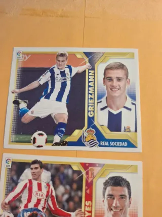 Cromos fútbol Griezmann y Reyes 2011 2012