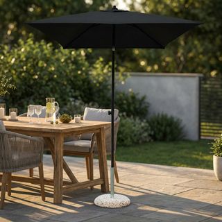 Ombrellone da Giardino 2x2 m in Alluminio Tortora