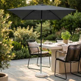 Ombrellone da Giardino 2x2 m in Alluminio Tortora