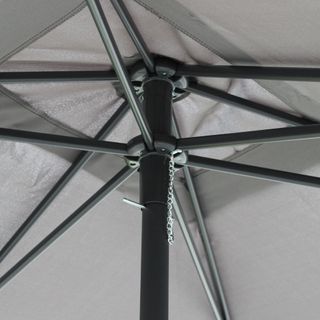 Ombrellone da Giardino 2x2 m in Alluminio Tortora