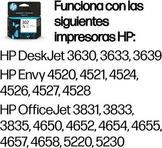 HP 302 F6U65AE, Cartucho de Tinta Original Tricolo